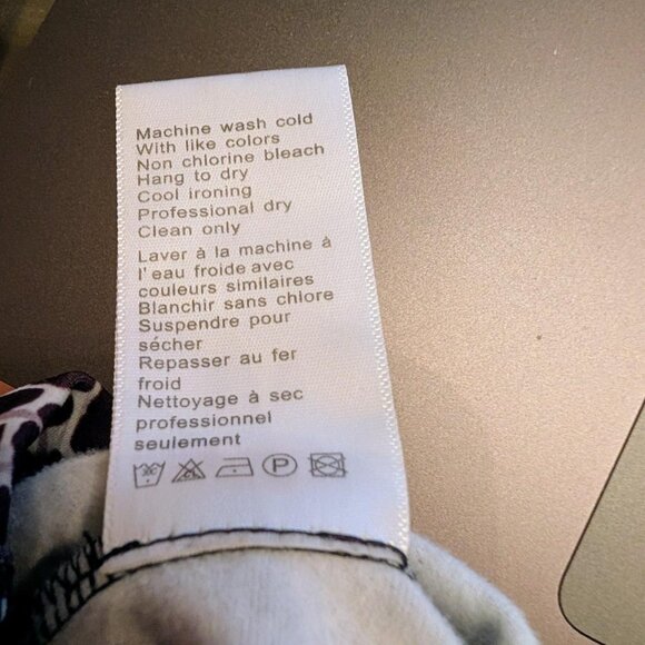 NILS Black Leopard Print Half Zip Base Layer Ski Top Small - Picture 6 of 6